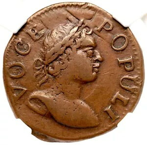1760 W-13800 R-5 NGC XF 45 Lg ^[ Voce Populi Farthing RjA