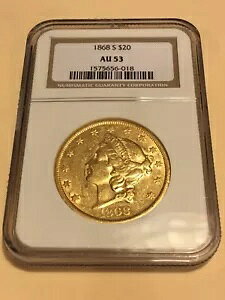 1868-S $20 NGC AU53 oeB _u C[O S[h RC O[g As[ PQ (PCGS Ȃ)