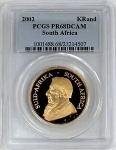 2002 �S�[���h ��A�t���J �N���[�K�[�����h 1 �I���X �R�C�� PCGS �v���[�t 68 �f�B�[�v �J���I