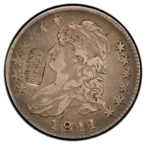 1811 50C ���[�W 8 O-104A Houck;s Panacea �L���b�v�h �o�X�g �n�[�t�_���[ PCGS VF25