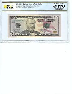 2004 $50 FRN FR2128-K* PCGS Bnk 69 PPQ�A�_���X * S/N K01161008* �ɒ��ӂ��Ă��������B