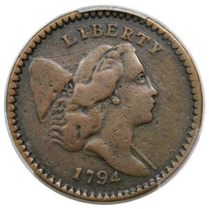 1794 リバティ キャップ ハーフ セント、希少な C-8、R5、PCGS VF の詳細