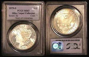1879-S 強力 $1 PCGS MS67-レア マイク キャスパー コレクション-モーガン ドル