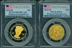 2012-W $10 S[hz tX N[uh 1st PCGS PR70 PF70 & MS70 2 RC Zbg FS