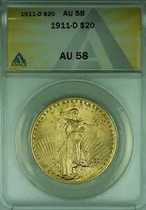 1911-D Zg S[fX 20 h _u C[O  ANACS AU-58 (A)