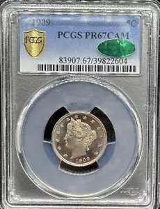 1909 ���o�e�B "V" �j�b�P�� 5C PCGS & CAC PR67 CAM - �J���I�A�O���[�� �X�e�b�J�[!�؋�