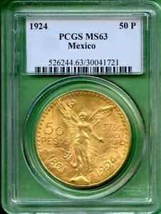 LVR 50 y\ 1924 PCGS MS 63 1.2057 IX S[h