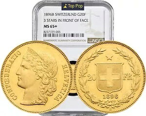 1896-B �X�C�X: �A�M�� 20 �t���� NGC MS65+ �g�b�v �|�b�v