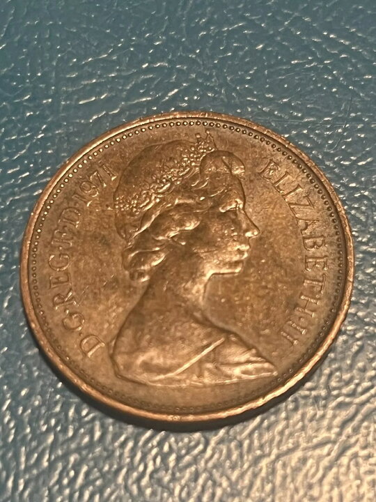 楽天市場】1971 年の新 2 ペンス硬貨。女王エリザベス2世、これは希少 