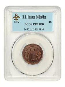 1872 2c PCGS �v���[�t 65 RD ��: D.L.�n���Z��