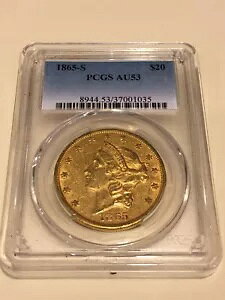 1865-S $20 PCGS AU53 oeB _uC[O  ACN[ ɗǂAs[