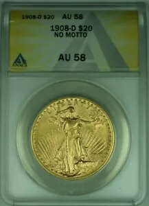 1908-D bg[Ȃ T S[fX 20 h _u C[O  ANACS AU-58