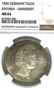 �h�C�c�A�M���a�� 1826 �^�[���[�R�C�� Thaler NGC MS 64 F.STG/STG UNC UNIVERSITY