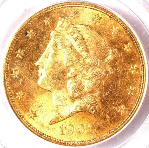 1906-S $20 MS62 PCGS/PQ �̂� 1493 �t�@�C�����o�e�B �w�b�h