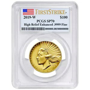 2019-W $100 1 �I���X �G���n���X�h �S�[���h �A�����J�� ���o�e�B �n�C �����[�t PCGS SP70 FS �t���b�O...