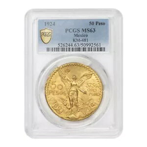 LVR 1924 S[h 50 y\ PCGS MS63 LVR  1.2057 IX AGW y\ MX
