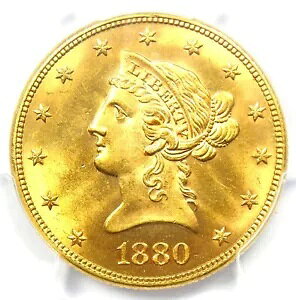 1880 ���o�e�B �S�[���h �C�[�O�� $10 �R�C�� - �F�� PCGS MS64 (BU UNC) - $5,500 ����