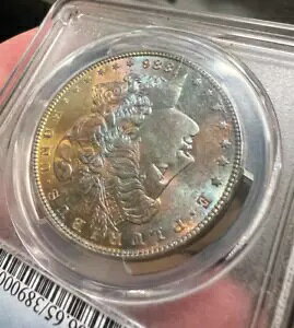 1886 ���[�K�� �V���o�[ $1 �h�� PCGS MS65 - �����X�^�[ �T���Z�b�g �p�X�e�� �g�[�j���O *���A*