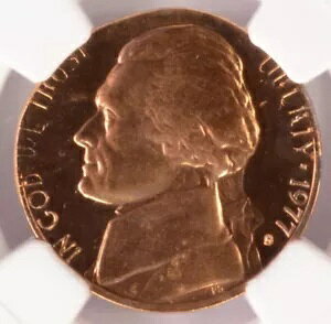 1977-S 5c �v���[�t �W�F�t�@�[�\�� �j�b�P���A1c �v�����V�F NGC PF66 RB �J���I