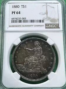 1880 �v���[�t �g���[�h �h�� PF64 NGC �F�� �����ׂ����F �ɂ߂ĒႢ������