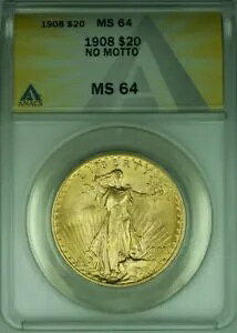 1908 N bg[Ȃ T S[fX 20 h _u C[O  ANACS MS-64 (A)