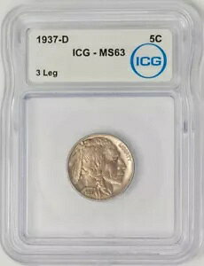 1937-D obt@[ jbP 5c 3 bO MS63 ICG 946718-4