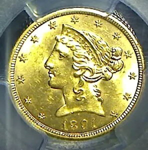 1891 CC �S�[���h �n�[�t �C�[�O�� - PCGS MS62! - �f�G��CC�^�C�v�̃R�C���I