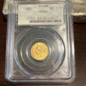 1851 $2.5 S[h oeB C[OAPCGS MS62 hC[ A z_[ Ai