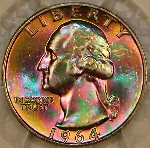 1964 D ���V���g�� �N�H�[�^�[�F�� PCGS Superb GEM MS67+ �g�[�� PQ �V���o�[