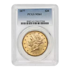 1877 $20 US S[h oeB wbh _u C[O PCGS MS61 O[hʃRC
