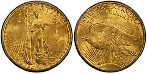 1914年-S $20、ダブルイーグル。 PCGS MS64 CAC Saint-Gaudens サンフランシスコ IGWT KM 131。