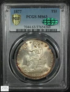 1877 fՋh $1 PCGS MS 63 CAC (g[!!)