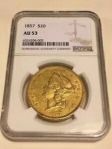 1857 AU53 NGC oeB _u C[O 20 h ɗǂ A P-~g (PCGS Ȃ)