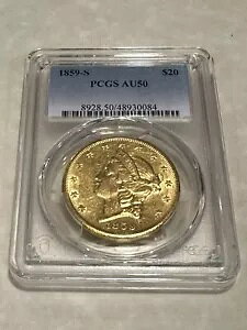 1859-S AU50 PCGS oeB _u C[O 20 h S[h RC O[g As[ PQ
