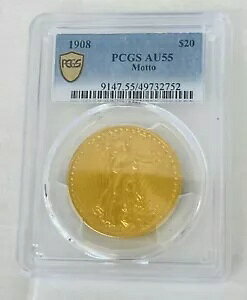 ���b�g�[ �t�@�C�� 1908 PCGS-AU55 $20.00 �S�[���h �R�C�� #9147.55/49732