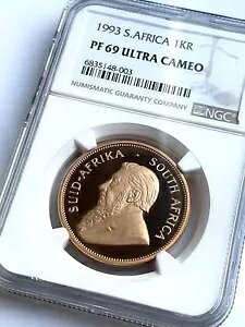 クルーガーランド - 1993 - 1 オンス プルーフ 金貨 - NGC PF69 ウルトラ カメオ -