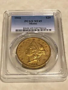 1866 XF45 PCGS $20 oeB _u C[O S[h RC ɗǂ A P-~g