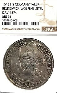 �h�C�c �X�e�[�g �u�����Y�E�B�b�N ���H���t�F���u�b�e�� 1643 �^�[���[�R�C�� Thaler NGCMS 61 6th Bell TOP