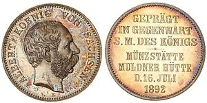 UNZ 2 }[N 1892 E on The M?nzbeuch Des King Proof 106367
