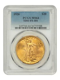 1926 $20 PCGS MS64 (TDO、FS-101) - セントゴーデン $20