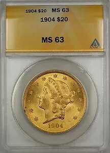 1904N $20 oeB _uC[O  ANACS MS-63 SB (B)