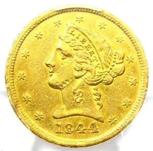 1844-D oeB S[h n[t C[O $5 - PCGS XF fBe[ (EF) - A _lK RC