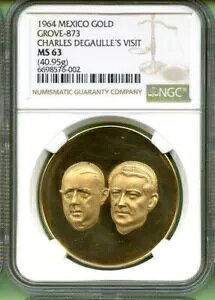 ���L�V�R 1964 �S�[���h 40.95 �O���� NGC MS 63 �V������ �h�S�[���̖K��O���[�u 873