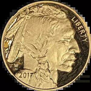 2017-W バッファロー ゴールド $50 NGC PF70 ウルトラ カメオがブラック コアを初リリース