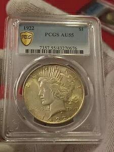 1922-S 1 hah PCGS AU-55