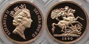 PCGS PR69DCAM �C�M���X 1990 5 �|���h ?5 �G���U�x�X 2 �� �S�[���h �v���[�t �R�C��