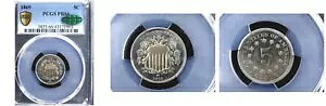 1869 5C PR66 PCGS-MINTGE 600-POP 19-PQ-�V�[���h �j�b�P��---