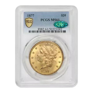 1877N $20 čS[h oeB wbh _u C[O PCGS MS61 CAC F 