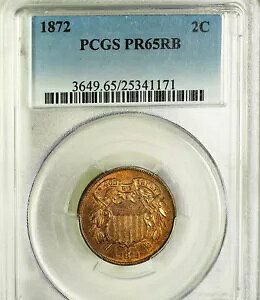 1872 2C PR65RB PCGS - 950 ̃~g킸 47 t@Ci[ - 2 Zg