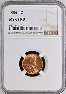 1954 1C RD �����J�[������ 1 �Z���g NGC MS67RD 6697144-003